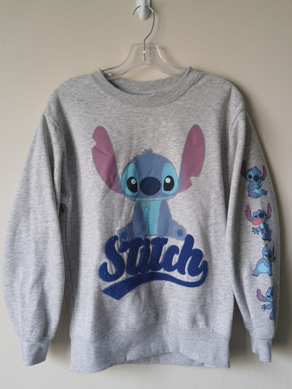 Disney Stitch Embroidered Crewneck Pullover